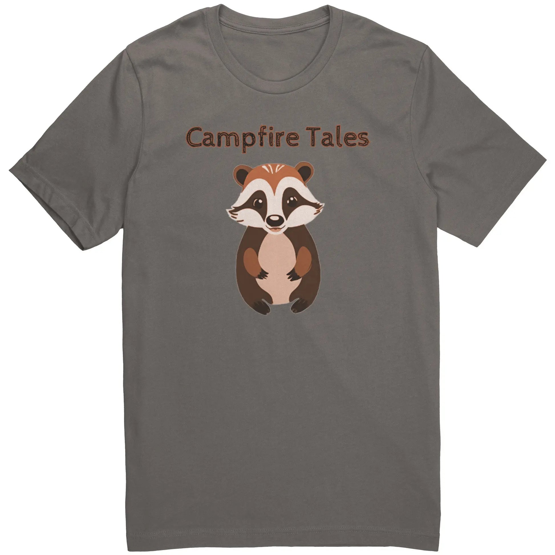 Unisex Badger Resilience Cotton Tee in asphalt, igniting gritty tales and mental health grit for Campfire Tales.