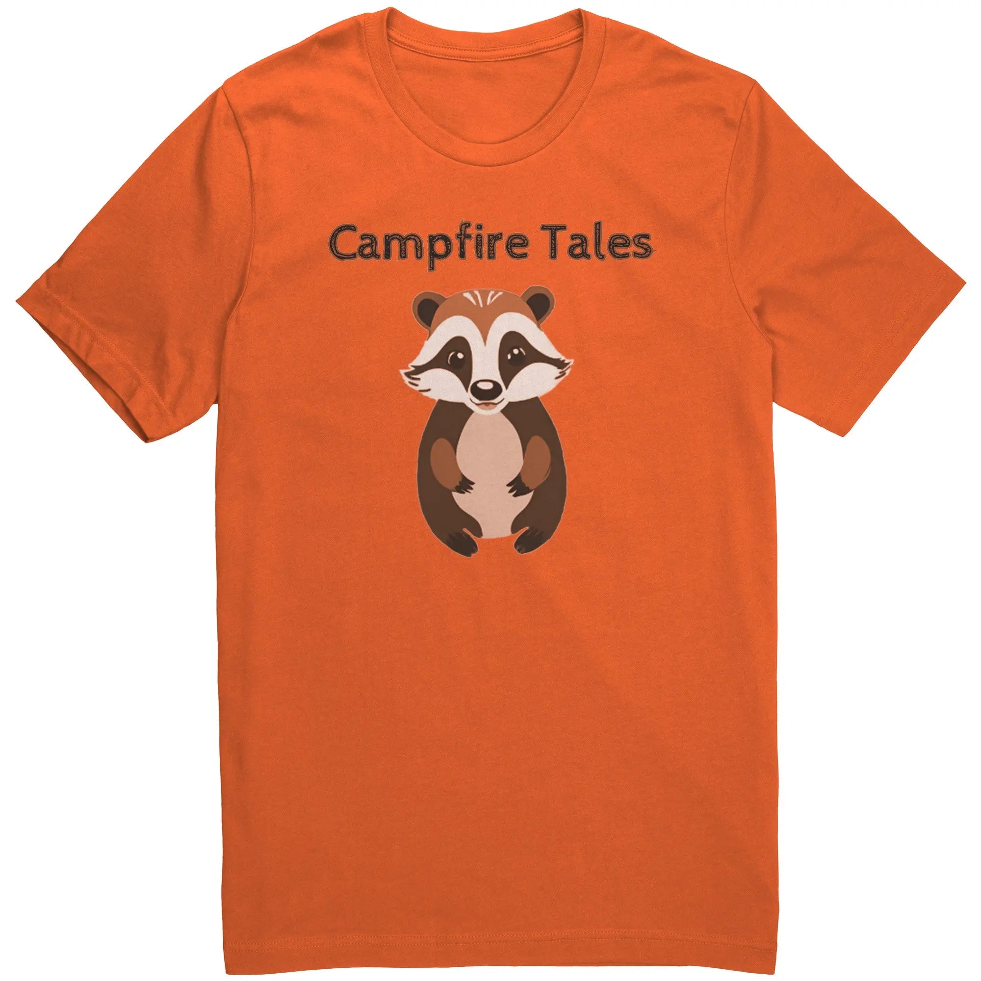 Unisex Badger Resilience Cotton Tee in orange, blending storytelling and mental health fight for Campfire Tales’ crew.