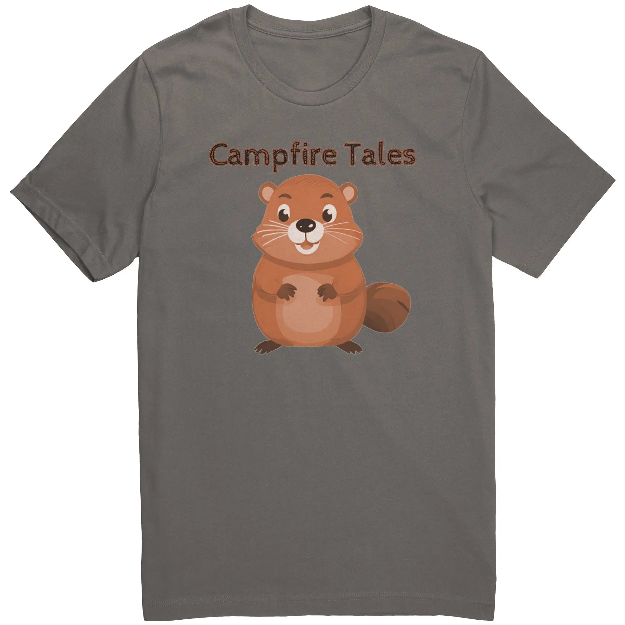 Unisex Beaver Resilience Cotton Tee in asphalt, igniting gritty tales and mental health drive for Campfire Tales.