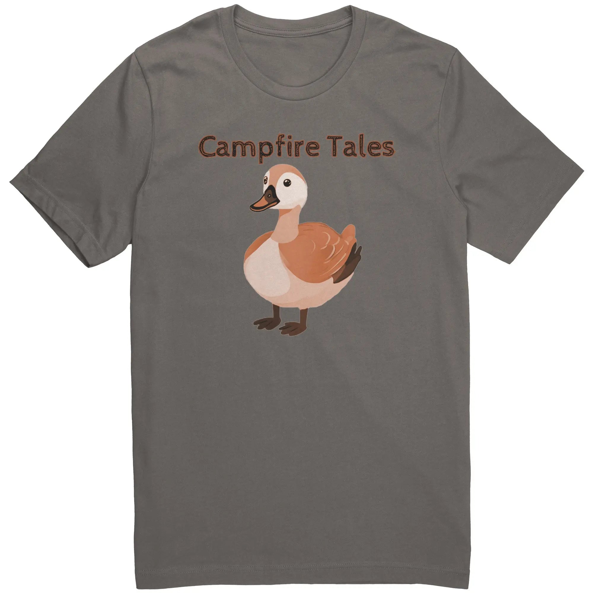 Unisex Goose Resilience Cotton Tee in asphalt, igniting gritty tales and mental health flight for Campfire Tales.