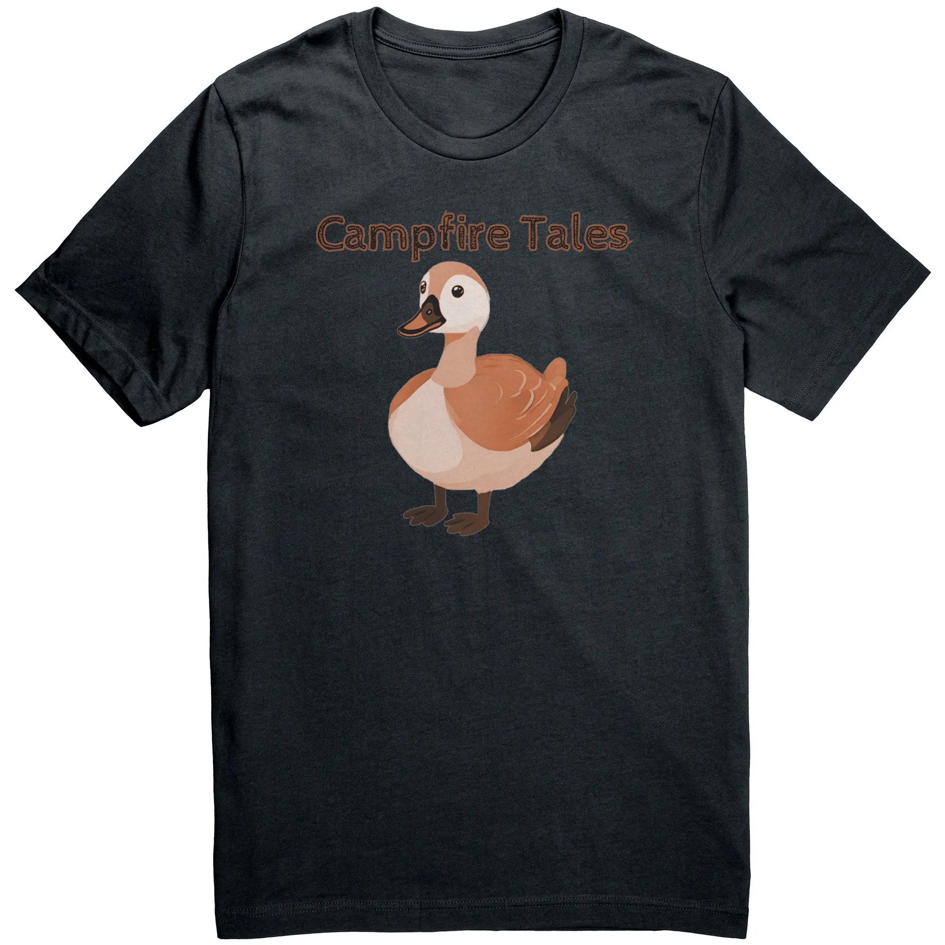 Unisex Goose Resilience Cotton Tee in dark grey, sparking narration and bold resilience at Campfire Tales
