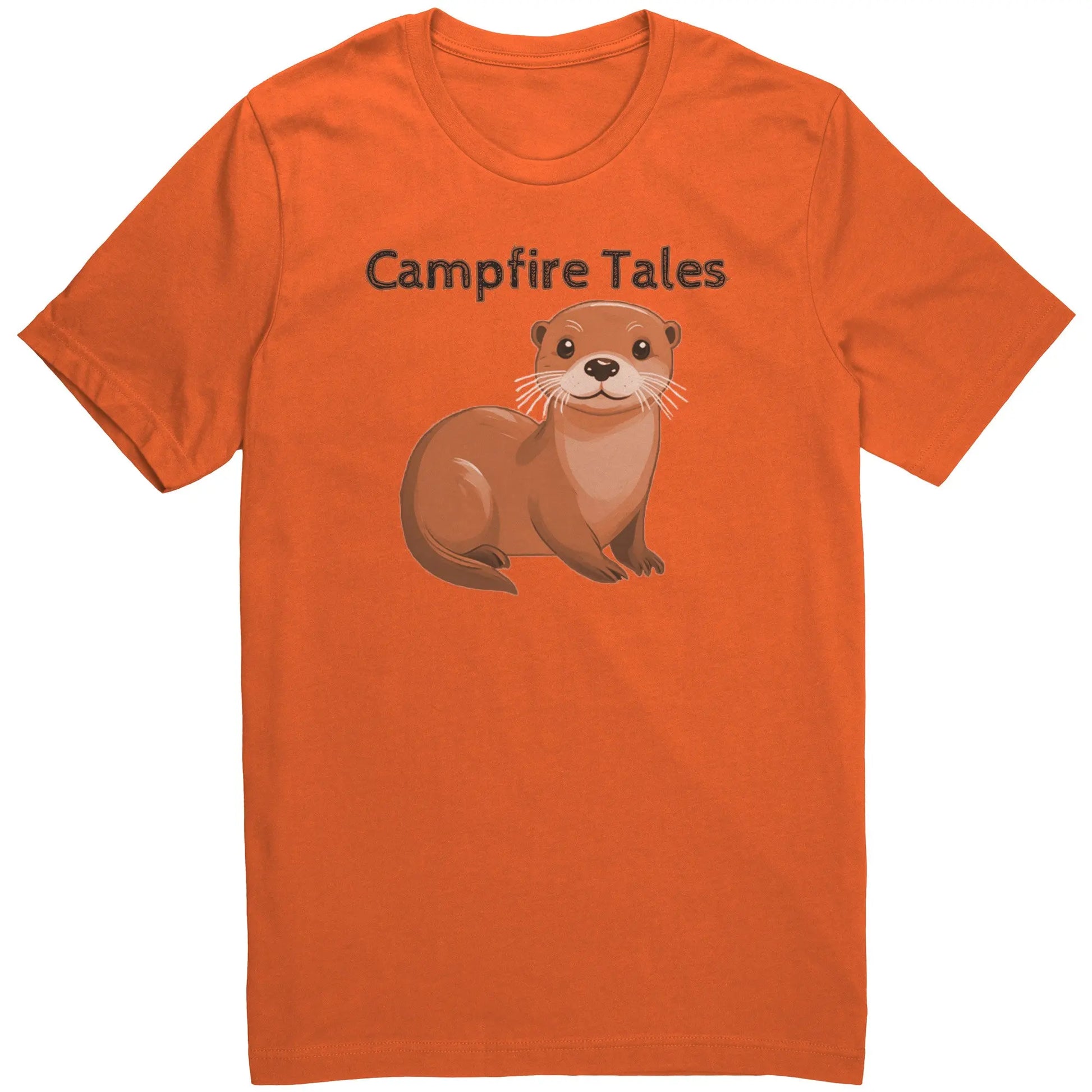 Unisex Otter Resilience Cotton Tee in orange, fueling storytelling and mental health play for Campfire Tales’ crew