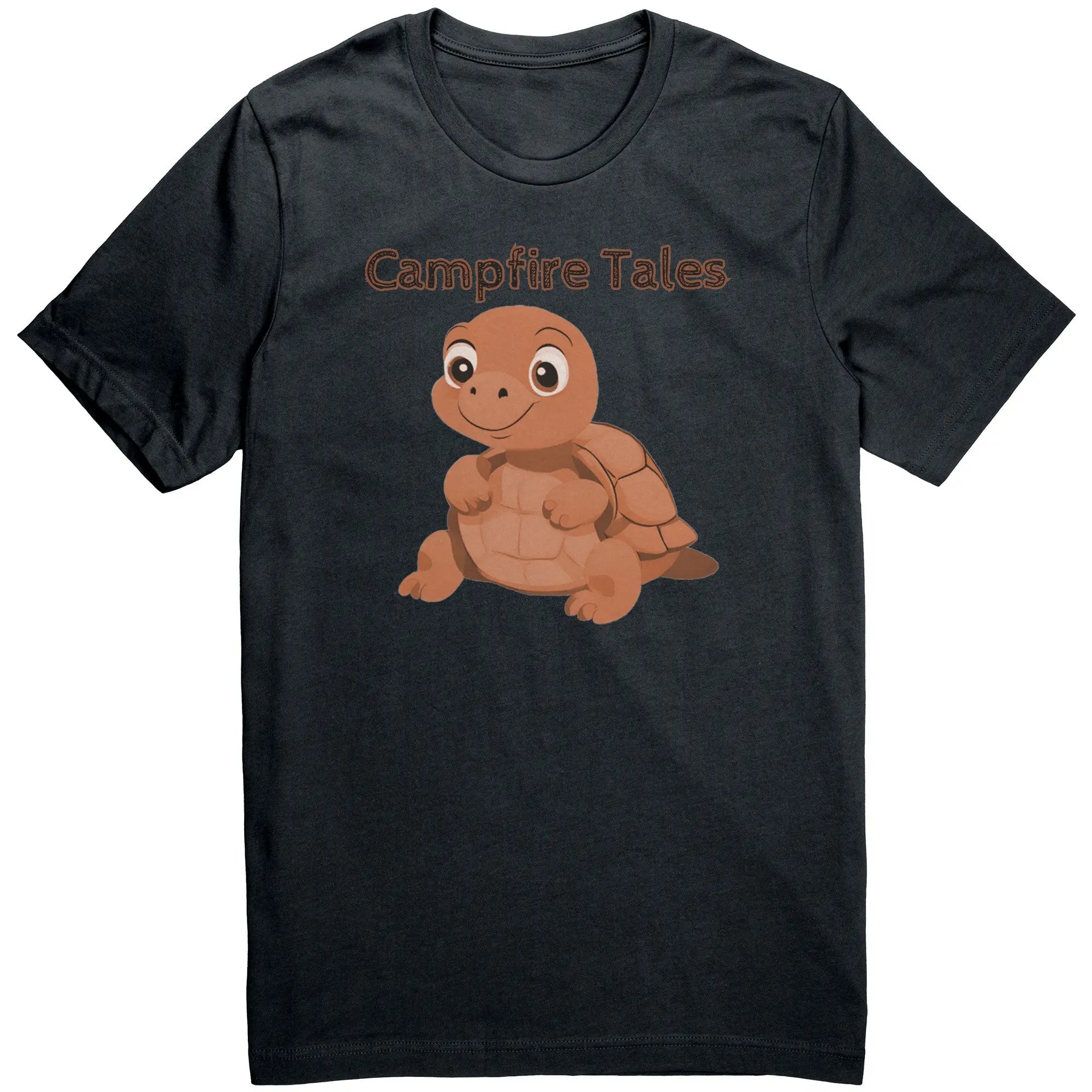 Unisex Turtle Resilience Cotton Tee in dark grey, sparking narration and steady resilience at Campfire Tales