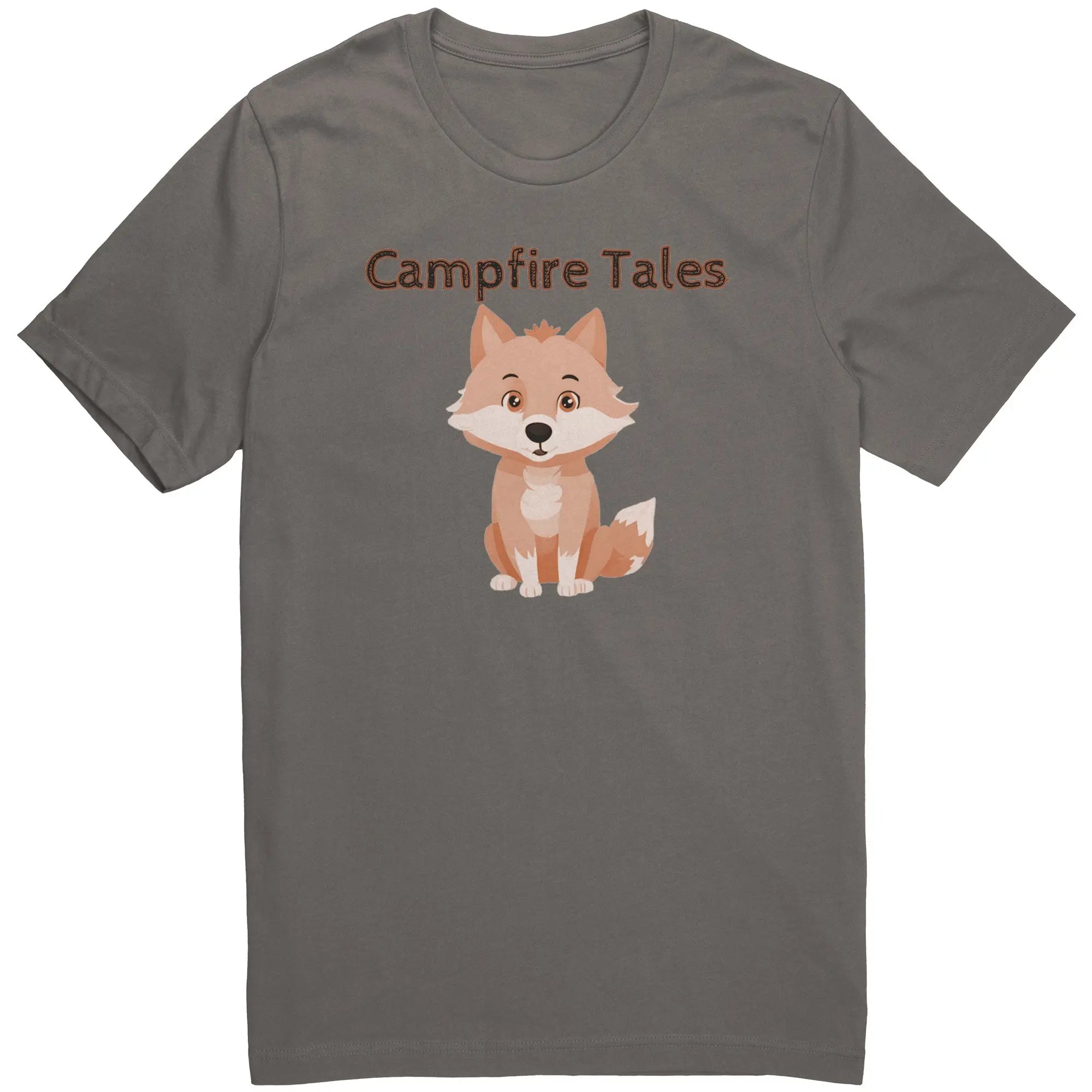 Unisex Wolf Resilience Cotton Tee in asphalt, fueling gritty tales and mental health strength at Campfire Tales