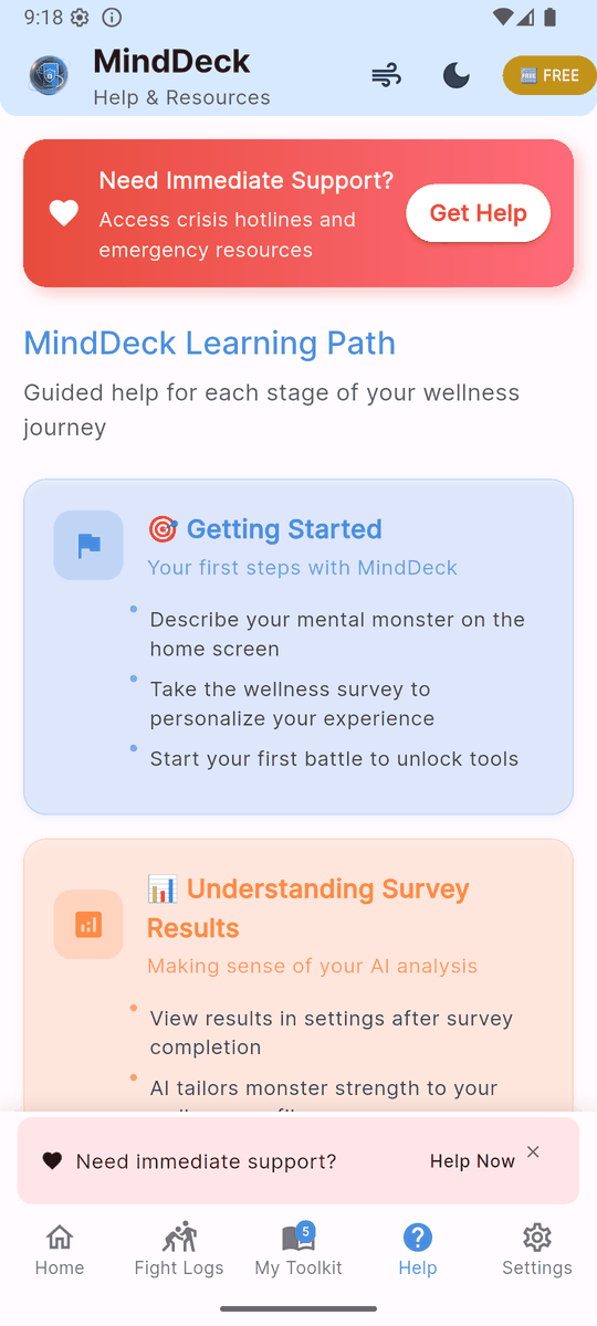 MindDeck screen 4 of 4, from its Google Play listing